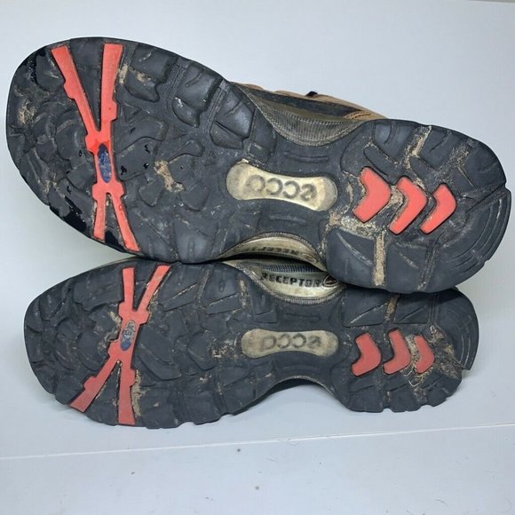 ECCO Mens Hiking Trail Boots Brown Black Leather
